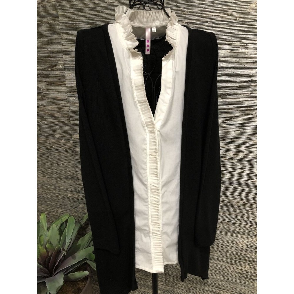 Hearts Long Sleeve Top Blouse Plus Size 2X #89